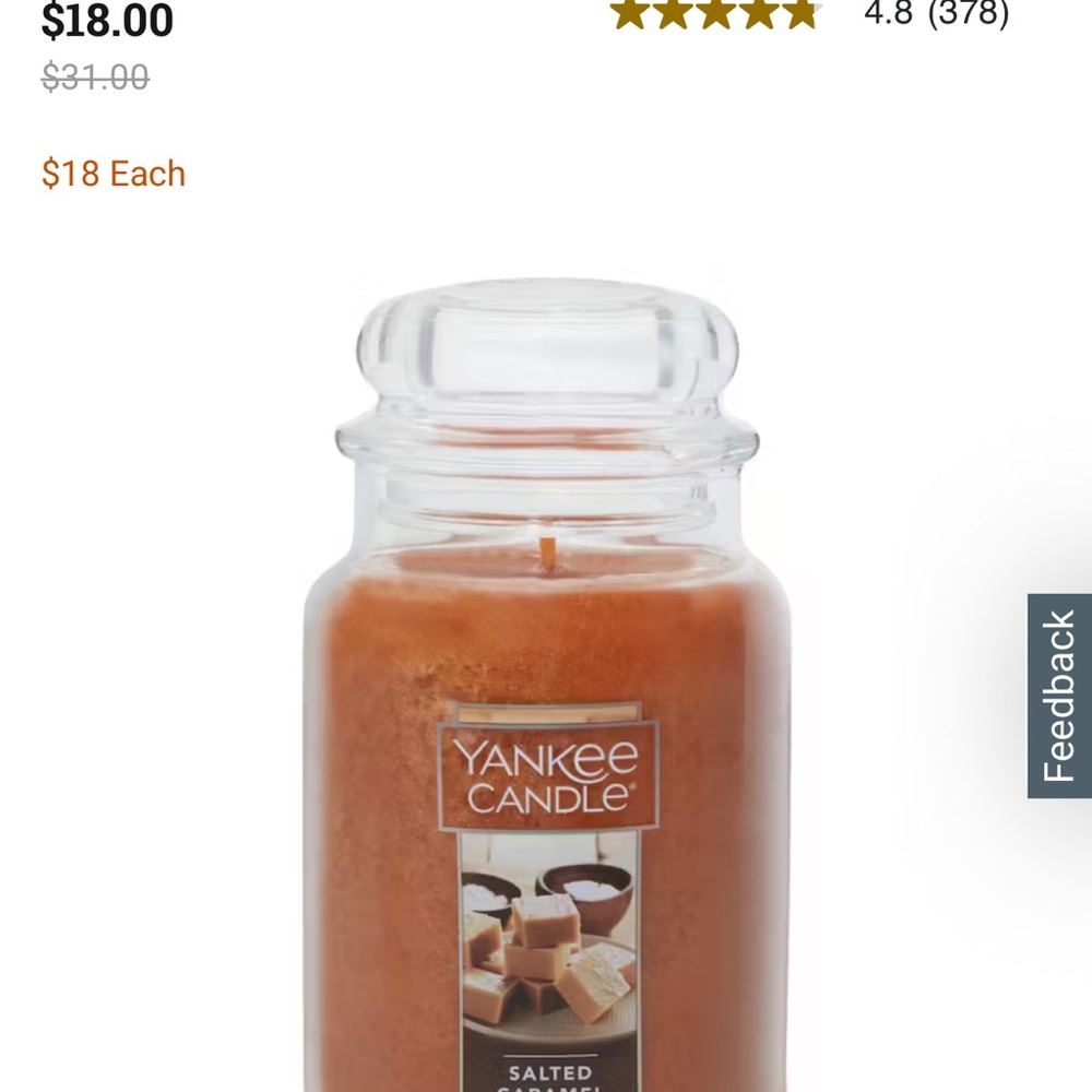 Yankee Candle Salted Caramel - Brown